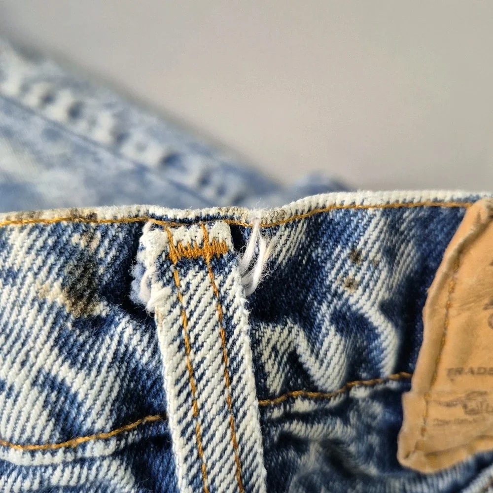 Vintage Levis Jean Shorts Mens 30 31 Waist Orange Tab 80s‎ Jorts Step Hem Cutoff